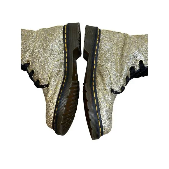 Dr Martens Gold Glitter 1460 Farrah Ankle Boots Women’s Size 7 Doc Marten Rare - Picture 8 of 15